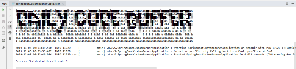 Spring Boot Custom Banner Output