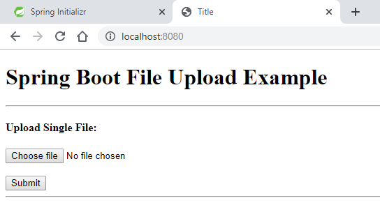 Spring Boot Fileupload Home